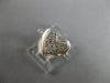 ESTATE .42CT DIAMOND 14KT WHITE GOLD CLASSIC DOUBLE HEART FILIGREE FUN LOVE RING