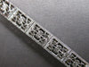 ANTIQUE 1CT AAA SAPPHIRE 14K WHITE GOLD ART DECO PRINCESS TENNIS BRACELET #27816