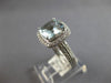 2.37CT DIAMOND & AAA AQUAMARINE 14KT WHITE GOLD CUSHION & ROUND ENGAGEMENT RING