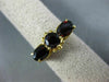 ANTIQUE WIDE 2.60CT AAA GARNET 18KT YELLOW GOLD THREE STONE FILIGREE RING #22641