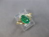 1.32CT DIAMOND & AAA EMERALD 14KT YELLOW GOLD OVAL ROUND & BAGUETTE RING 28154