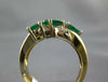 ESTATE 1.54CT DIAMOND & AAA EMERALD 14K YELLOW GOLD 3D OVAL CRISS CROSS FUN RING