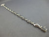 ESTATE .35CT DIAMOND 14K WHITE GOLD TRIANGULAR MATTE & SHINY FUN TENNIS BRACELET