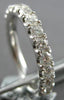 1.11CT DIAMOND 18K WHITE GOLD ROUND SHARED PRONG 3MM 3/4TH ETERNITY WEDDING RING