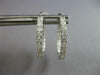 ESTATE 1.47CT DIAMOND 14KT WHITE GOLD 3D 2.5MM INSIDE OUT HOOP HANGING EARRINGS