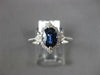 .97CT DIAMOND & AAA SAPPHIRE 14KT WHITE GOLD 3D OVAL & ROUND FILIGREE CROWN RING