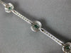 2.38CT DIAMOND & AAA EMERALD 14K WHITE GOLD 3D ROUND HALO FLOWER TENNIS BRACELET