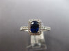 .97CT DIAMOND & AAA SAPPHIRE 18K WHITE GOLD CUSHION & ROUND HALO ENGAGEMENT RING