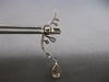 .90CT DIAMOND 14KT WHITE GOLD 3D ROUND & PEAR SHAPE MULTI LEAF HANGING EARRINGS