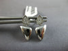 ESTATE .12CT DIAMOND 14KT WHITE GOLD 3D DOUBLE TRIANGULAR FUN HANGING EARRINGS
