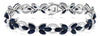 15.38CT DIAMOND & AAA SAPPHIRE 14KT WHITE GOLD 3D MULTI FLOWER ETERNITY BRACELET
