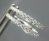 .31CT DIAMOND 18KT WHITE GOLD 3D CLASSIC 1.5MM CIRCULAR HUGGIE HANGING EARRINGS