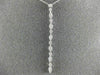 ESTATE .24CT DIAMOND 14K WHITE GOLD 3D ELONGATED MARQUISE SHAPE JOURNEY PENDANT|WC8721D-1