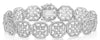 LARGE .51CT DIAMOND 14KT WHITE GOLD MULTI FLOWER SQUARE ETERNITY TENNIS BRACELET