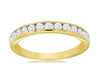 .33CT DIAMOND 14KT YELLOW GOLD 3D CHANNEL SEMI ETERNITY WEDDING ANNIVERSARY RING
