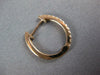 ESTATE .27CT DIAMOND 18KT ROSE GOLD ROUND CLASSIC OVAL HUGGIE HANGING EARRINGS