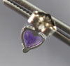 1.29CT DIAMOND & AAA AMETHYST 14KT WHITE GOLD HEART SHAPE LOVE HANGING EARRINGS