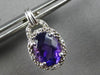 2.26CT DIAMOND & AAA AMETHYST OVAL & ROUND 14KT WHITE HALO GOLD HANGING EARRINGS
