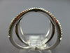 LARGE .30CT DIAMOND 14KT WHITE GOLD 3D MULTI ROW CRISS CROSS SNOWFLAKE LOVE RING