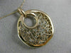 ESTATE 2.11CT DIAMOND & AAA RUBY 14K ROSE & BLACK GOLD ETOILE TEAR DROP PENDANT