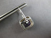 LARGE 4.17CT DIAMOND & AAA AMETHYST 14KT WHITE GOLD 3D CUSHION & ROUND EARRINGS