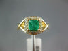 .84CT DIAMOND & AAA EMERALD 14KT YELLOW GOLD 3D PRINCESS HALO INFINITY LOVE RING