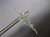 LARGE 1.20CT DIAMOND 18KT WHITE GOLD MULTI LEAF MOON CHANDELIER HANGING EARRINGS