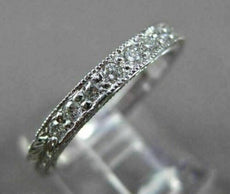 ANTIQUE .36CT DIAMOND PLATINUM FILIGREE MILGRAIN WEDDING ANNIVERSARY RING #23901
