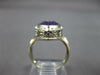 ANTIQUE LARGE 8.03CT OLD MINE DIAMOND & AMETHYST 14KT WHITE GOLD MARQUISE RING