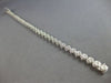 WIDE & LONG 1.26CT DIAMOND 14KT WHITE GOLD CLASSIC MULTI FLOWER TENNIS BRACELET