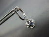 ESTATE 2.0CT DIAMOND & SAPPHIRE 18KT WHITE GOLD CLASSIC FLOWER HANGING EARRINGS