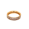 1.48CT DIAMOND 18KT YELLOW GOLD CLASSIC 3 ROW ETERNITY WEDDING ANNIVERSARY RING