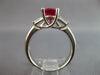 LARGE 2.72CT DIAMOND & AAA RUBY 18K WHITE GOLD PEAR SHAPE LUCIDA ENGAGEMENT RING