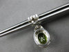 2.26CT DIAMOND & AAA PERIDOT 14KT WHITE GOLD OVAL & ROUND FUN HANGING EARRINGS