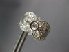 .50CT DIAMOND 14KT WHITE GOLD 3D MATTE & SHINY FLOWER CLIP ON EARRINGS #PAN039