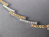 3.24CT DIAMOND & AAA YELLOW SAPPHIRE 14KT WHITE GOLD CRISS CROSS LOVE NECKLACE