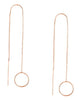 ESTATE 14KT ROSE GOLD 3D CIRCULAR DOUBLE SIDED CHANDELIER FUN HANGING EARRINGS