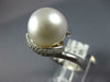 ESTATE .40CT DIAMOND & AAA SOUTH SEA PEARL 14KT WHITE GOLD LOVE KNOT RING #2670