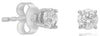 ESTATE .64CT DIAMOND 14KT WHITE GOLD 3D CLASSIC SOLITAIRE 4 PRONG STUD EARRINGS