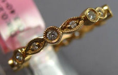 .20CT DIAMOND 18KT YELLOW GOLD 3D ROUND FILIGREE SEMI ETERNITY ANNIVERSARY RING