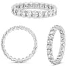 ESTATE 2.0CT DIAMOND PLATINUM 3D OVAL ETERNITY WEDDING BAND ANNIVERSARY RING