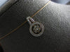 .42CT WHITE & MOCHA DIAMOND 14KT WHITE & ROSE GOLD 3D FLOWER FLOATING PENDANT