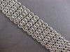 LARGE & LONG 14K WHITE GOLD HANDCRAFTED MATTE & SHINY MULTI ROW ITALIAN BRACELET
