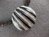 ESTATE LARGE .92CT DIAMOND & BLACK ENAMEL 14KT WHITE GOLD SHELL FLOATING PENDANT