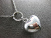 ESTATE LARGE .18CT DIAMOND 14KT WHITE GOLD 3D CIRCLE OF LIFE HEART LOVE NECKLACE