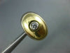 ESTATE LARGE .24CT DIAMOND 14KT 2 TONE GOLD OVAL SOLITAIRE CLIP ON EARRINGS #708