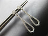 ESTATE .44CT DIAMOND 14K WHITE GOLD 3D CLASSIC TEAR DROP FLORAL HANGING EARRINGS