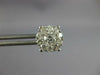 ESTATE LARGE 1.59CT DIAMOND 14KT WHITE GOLD HALO FLOWER SCREWBACK STUD EARRINGS