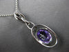 1.37CT DIAMOND & AAA AMETHYST 14K WHITE GOLD OVAL & ROUND DOUBLE HALO NECKLACE