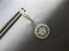 ESTATE .98CT DIAMOND 14KT WHITE GOLD 3D CLASSIC FLOWER HALO FUN HANGING EARRINGS